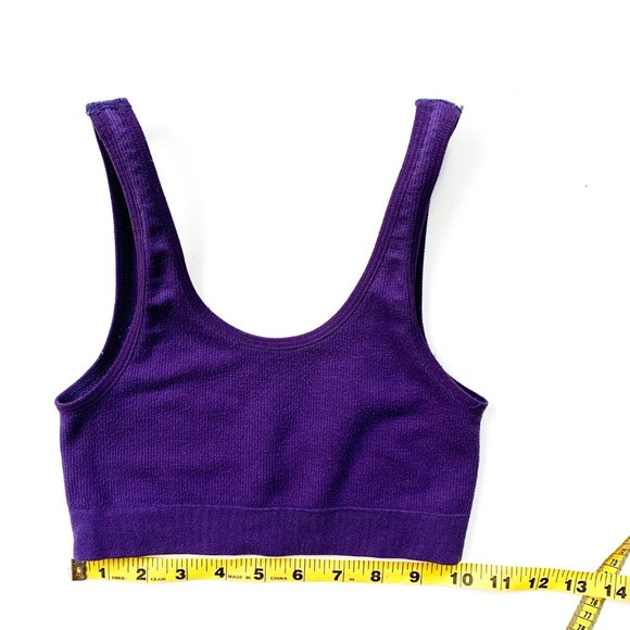 urban outfitters purple scoop neck bra/bandeau M - Picture 2 of 4